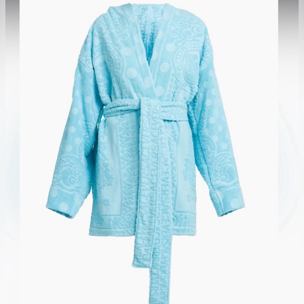 Versace Light Blue BathRobe Dua Lipa Collab - Picture 1 of 1